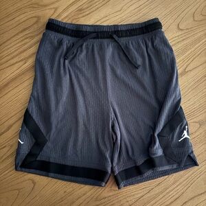 Jordan Men's Charcoal and Black Athletic Shorts
